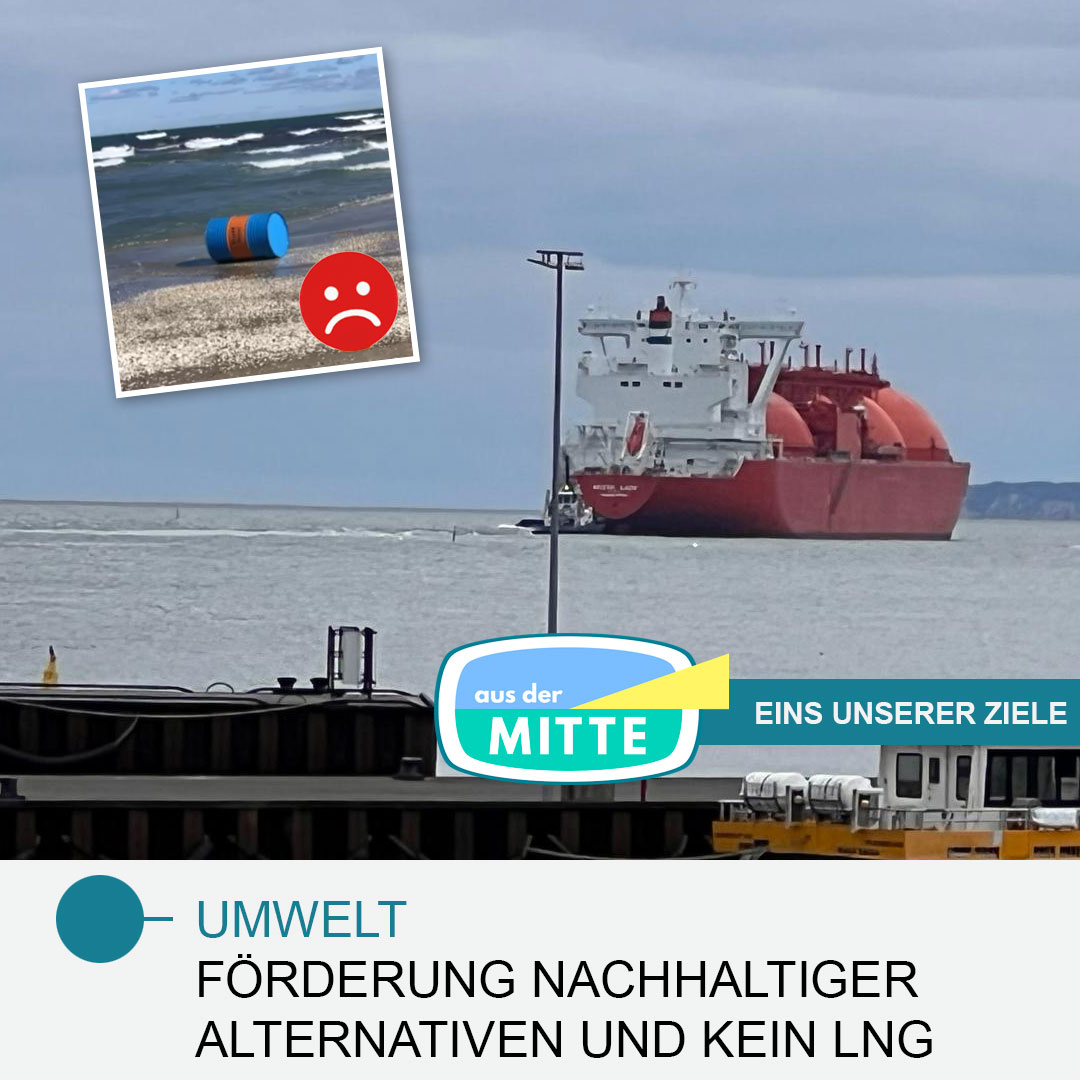 Förderung nachhaltiger Alternativen und kein LNG