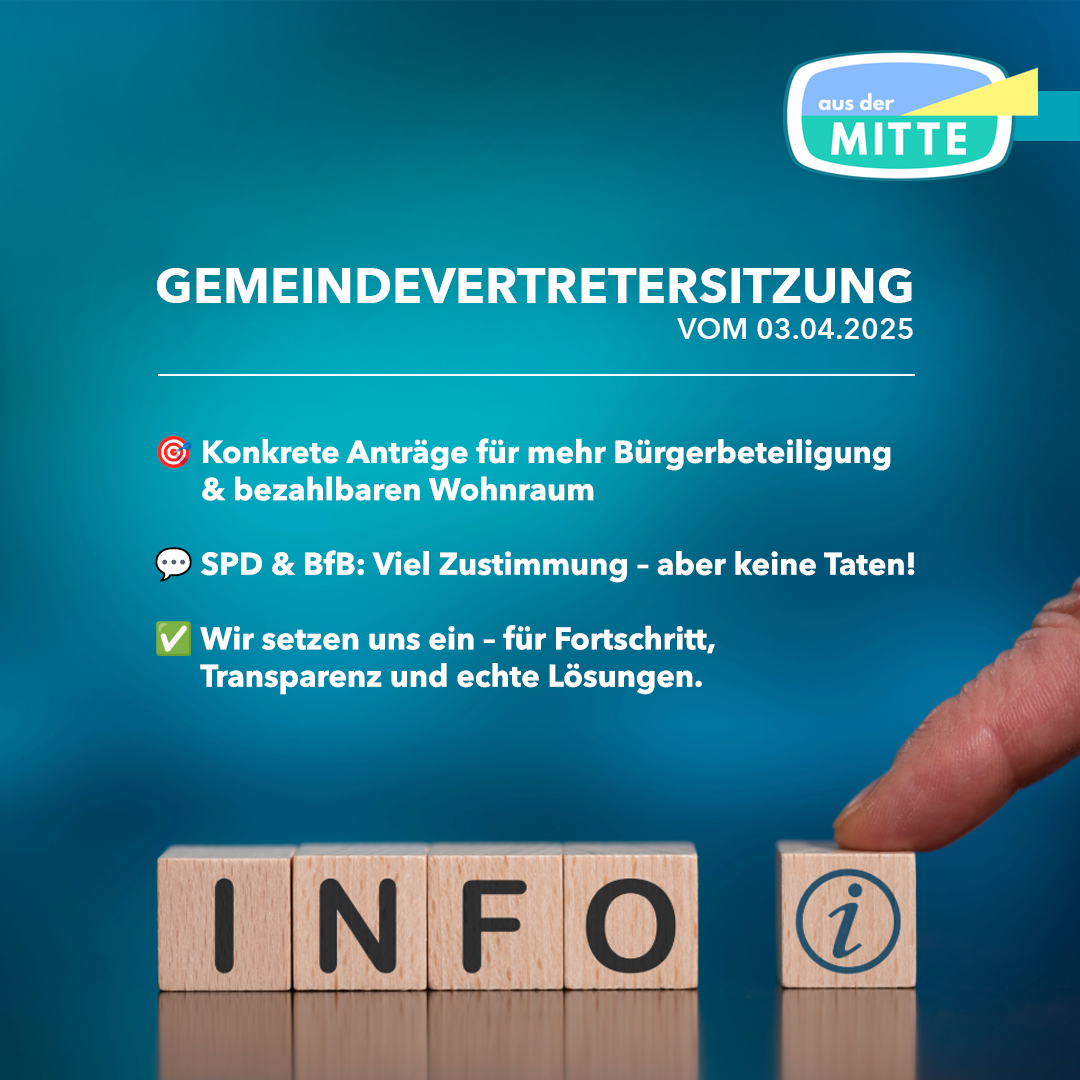 Informationen zur Gemeindevertretersitzung