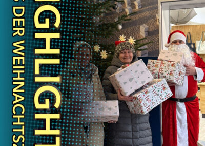 Unsre Team von aus der Mitte überreichte Geschenke im "Haus der guten Taten"