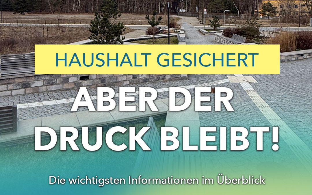 Beitragsbild zur Gemeindevertretersitzung in Binz vom 07.05.2026 mit der Überschrift „Haushalt gesichert – aber der Druck bleibt“.