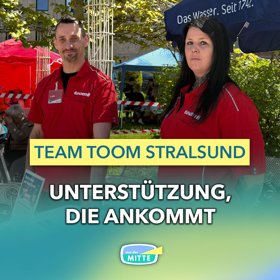 Team Toom Stralsund als Unterstützer beim Wohlfühltag in Stralsund