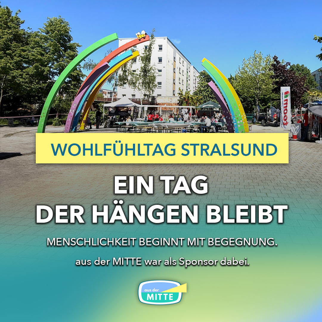 Wohlfühltag Stralsund 2026 mit aus der MITTE als Sponsor